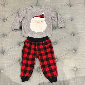 Carter's Festive Gray and Red Pajama Set